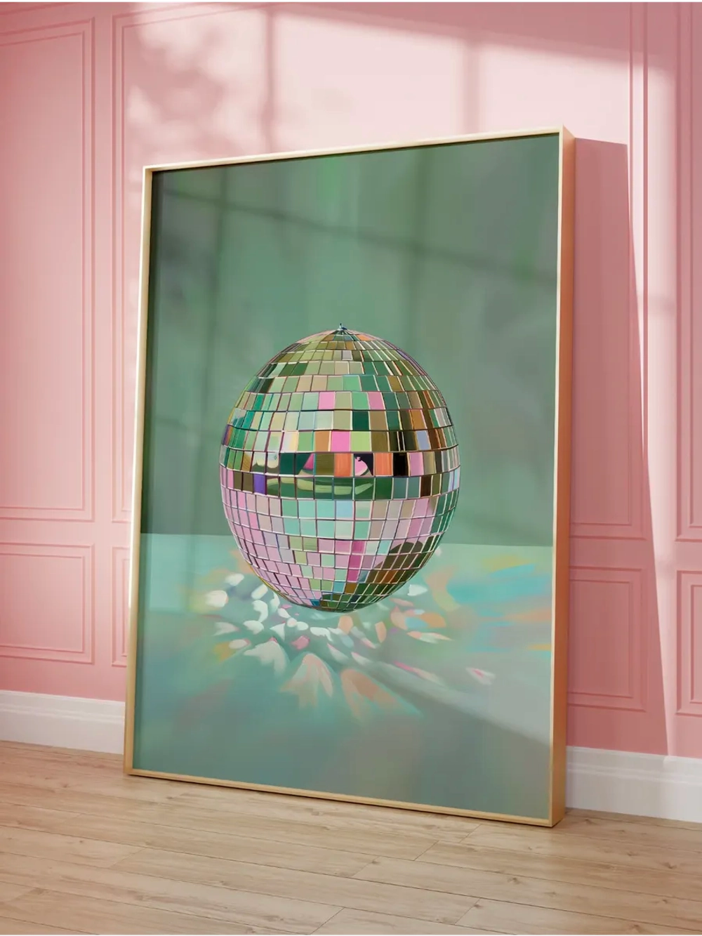 постер 30х40 см интерьерный на стену без рамок Диско шар