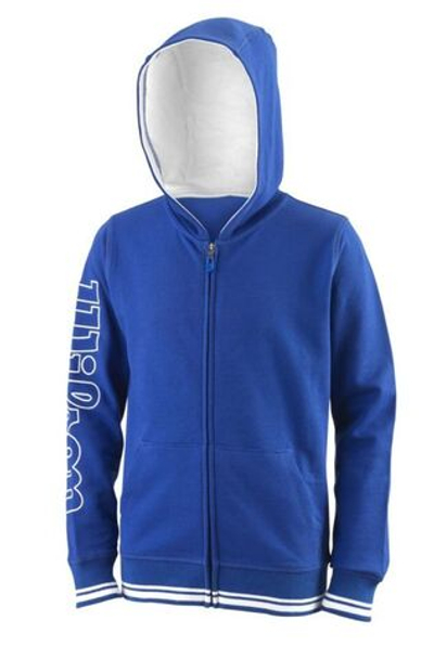 Кофта для мальчика теннисная Wilson Y Team II FZ Hoody - team royal