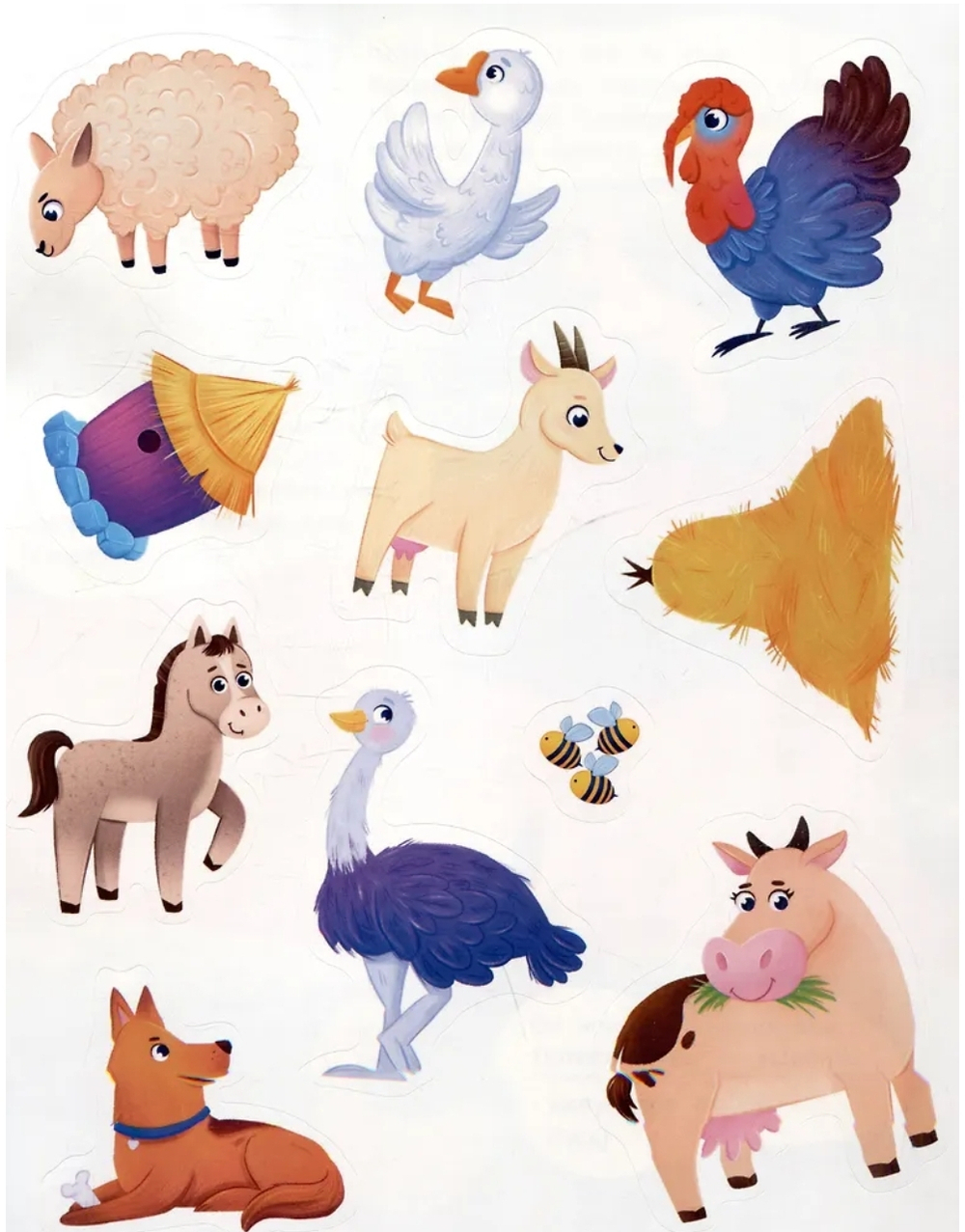 На ферме: книжка с наклейками