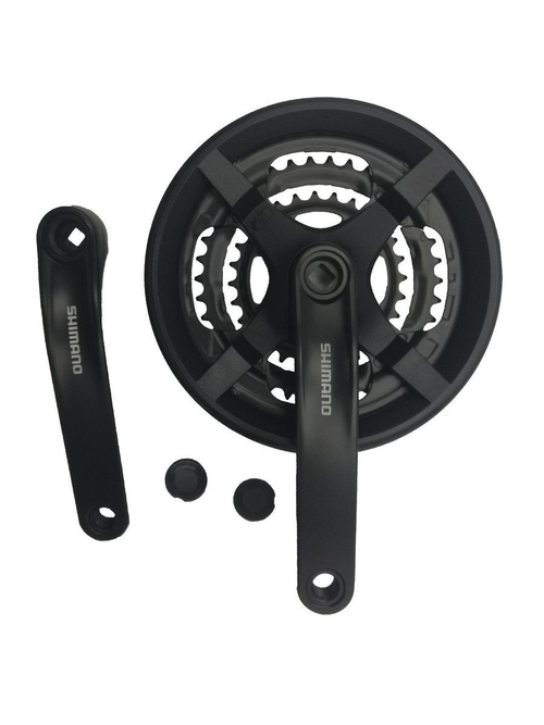 Шатуны Shimano TOURNEY FC-TY301, 175мм, квадрат, 48/38/28, с защитой