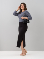 Лонгслив ЛНв-306/графит-цветочныйорнамент