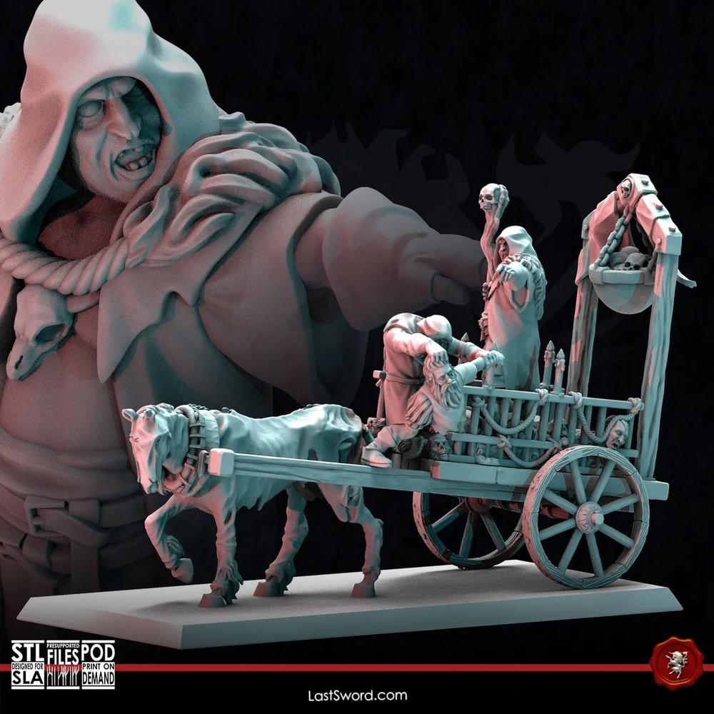 Миниатюра Warhammer Strigoi Court Corpse Cart