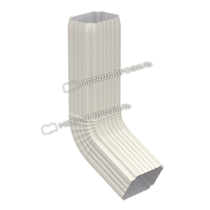 Колено трубы 76*102 (ПЛ-02-9010-0,5) белое