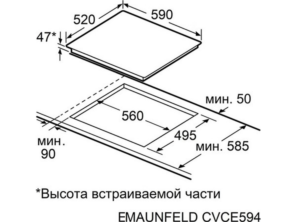 Варочная панель MAUNFELD CVCE594PBK электрическая