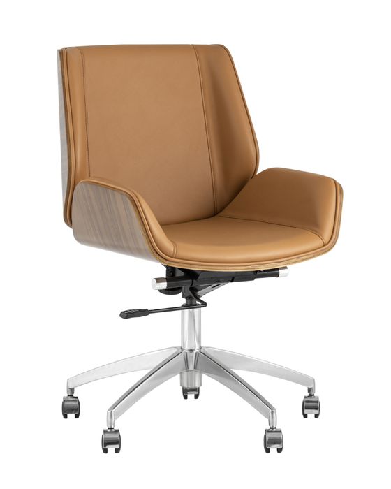 Кресло офисное TopChairs Crown NEW, коричневое TopChairs
