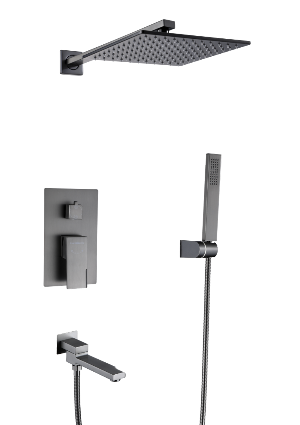 34095-P Смеситель встраиваемый для душа с 3-функ. (ГРАФИТ) HansenPRO (5/1шт)
