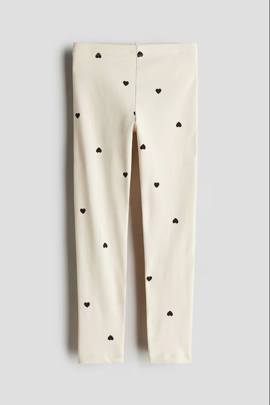 H&M Хлопковые легинсы, светло-бежевый
