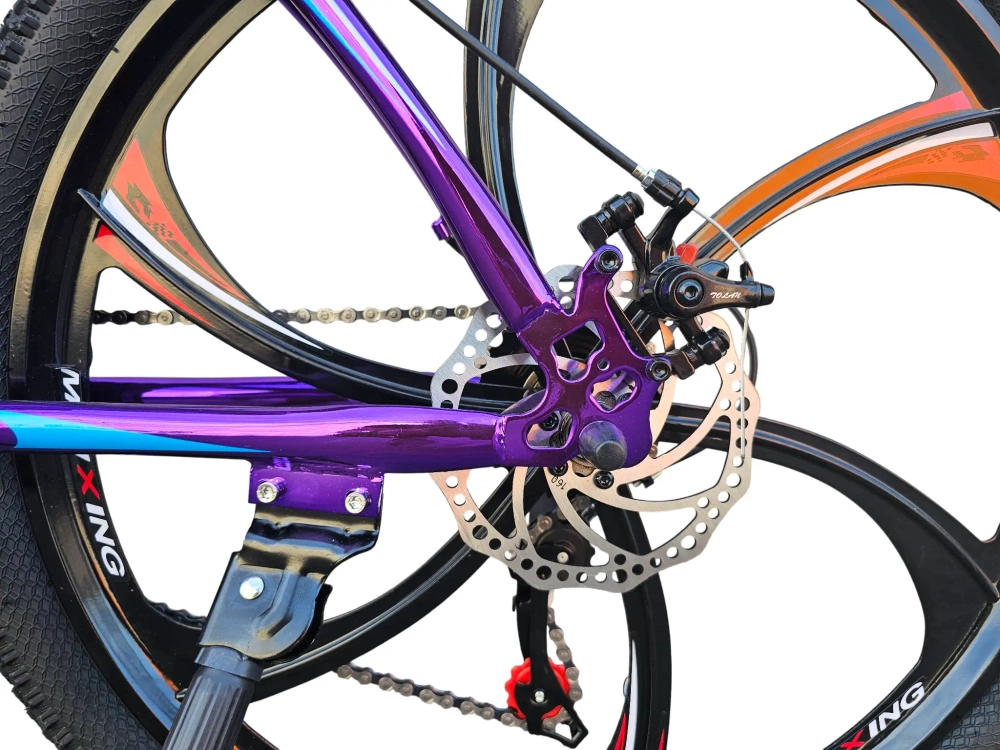 Велосипед Dinos 26" 21скор (стальная рама, диск. тормоз, Литые диски 6 лучей) Фиолетовый (DIN-40-1)