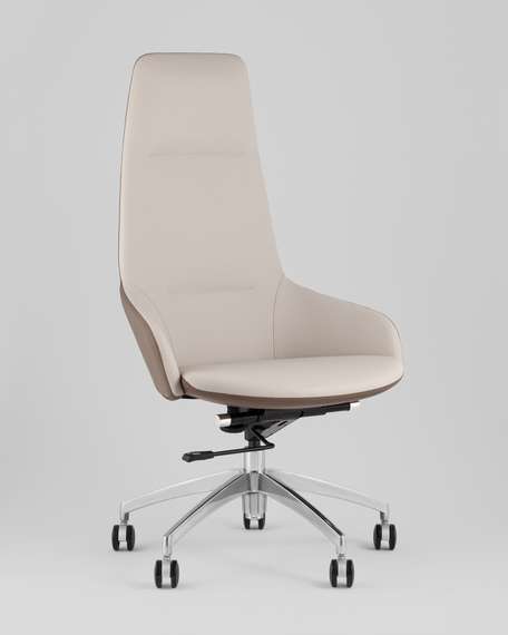 Кресло руководителя Soulo светло-серый, коричневый