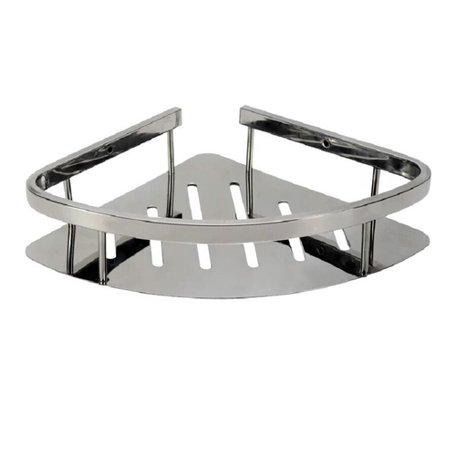 380-1 Полка угловая 1-ярусная (НЕРЖ) РОТАТО  (5/1шт)