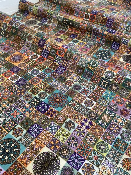 САД ЭМИРА мелкая мозаика 100% хлопок Handmade Fabrics 8