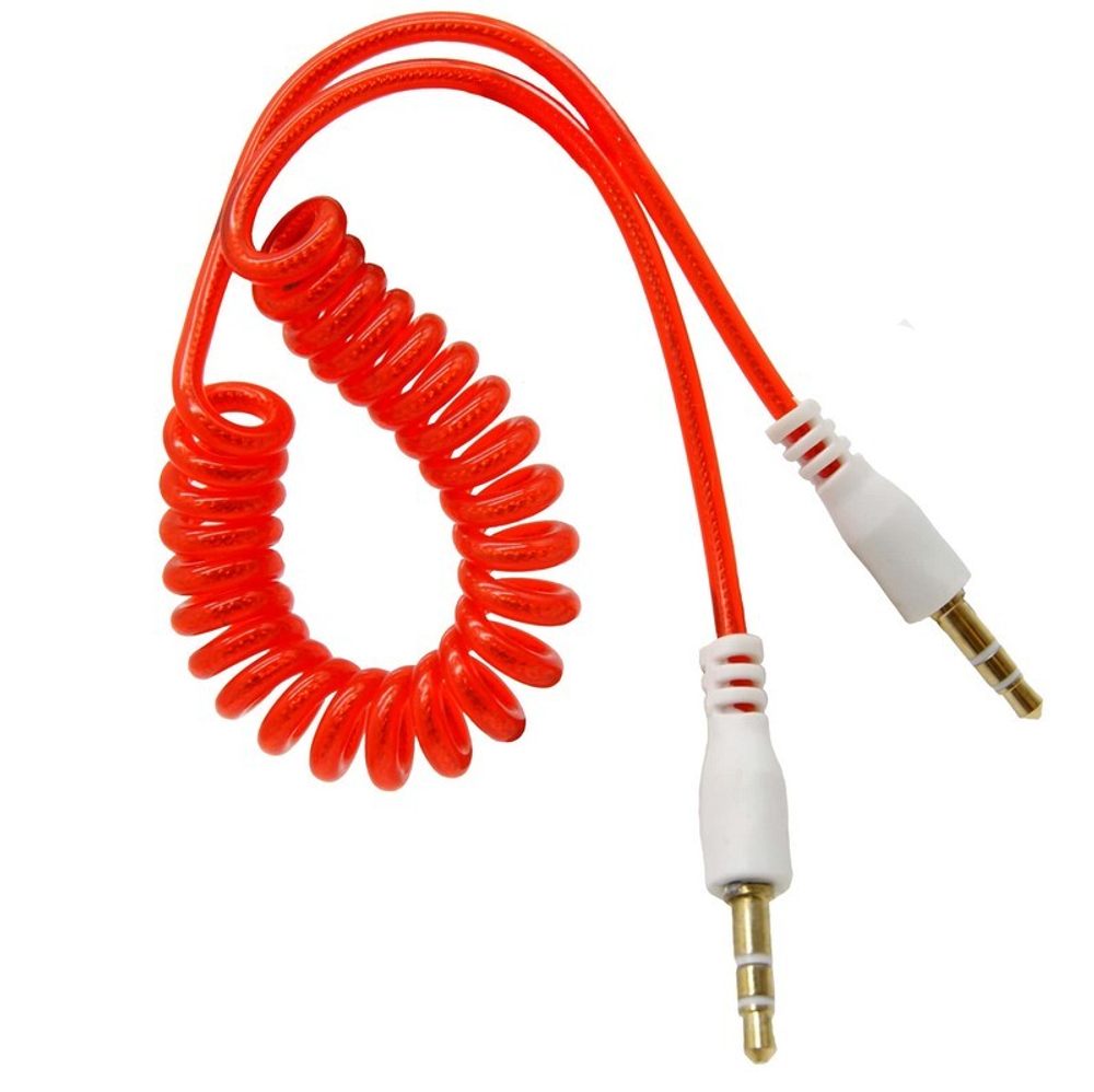 Кабель AUX JD-62 витой пластик (красный) 1м