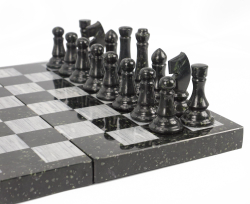 Шахматы, шашки, нарды 3 в 1 змеевик мрамор 440х440 ммАртикул: R7799