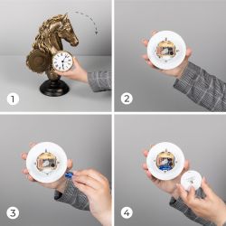 Часы настольные Фабилус Бронза