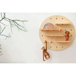 Полка настенная круглая 50см Bergenson Bjorn Shely светлое дерево