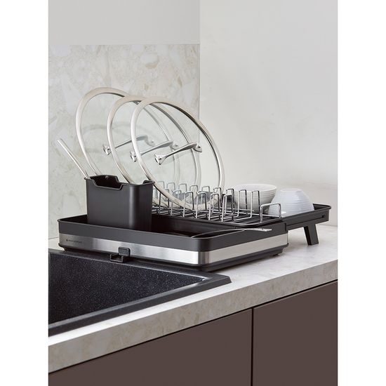 Сушилка для посуды atle раздвижная большая, черная