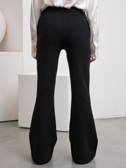 Брюки классические для девочки клёш чёрные