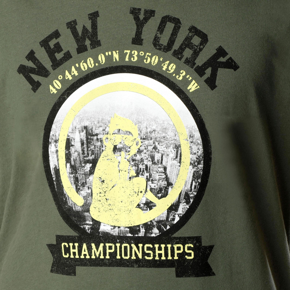 Мужское теннисное поло Quiet Please New York Championships T-Shirt Men - Olive, Multicoloured