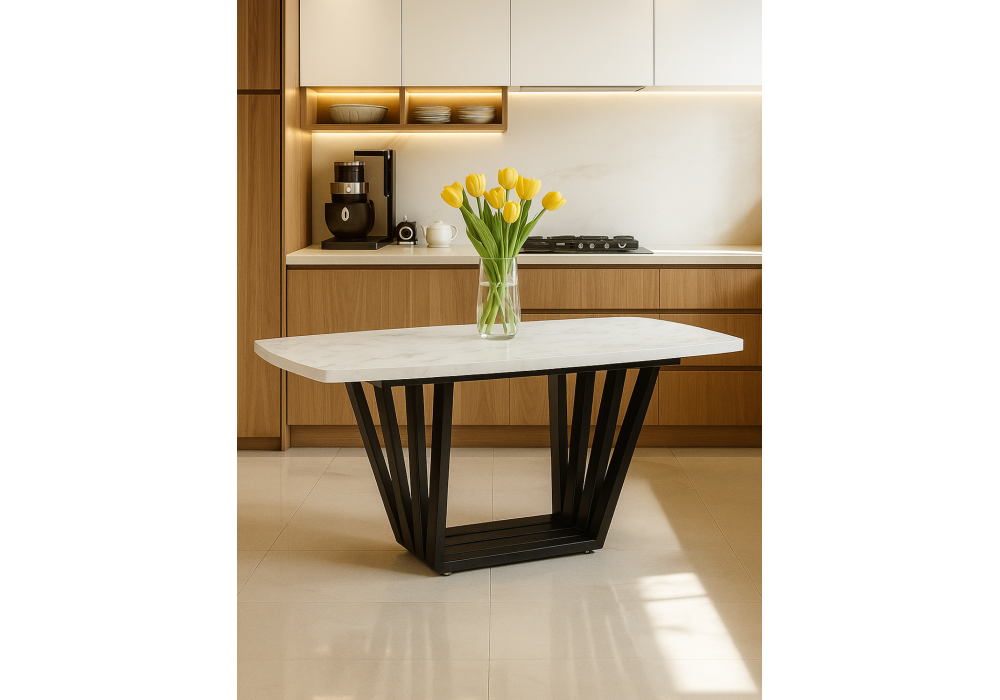 Стол деревянный Woodville Эудес 160(205)х90 сабия, черный, ножки черные