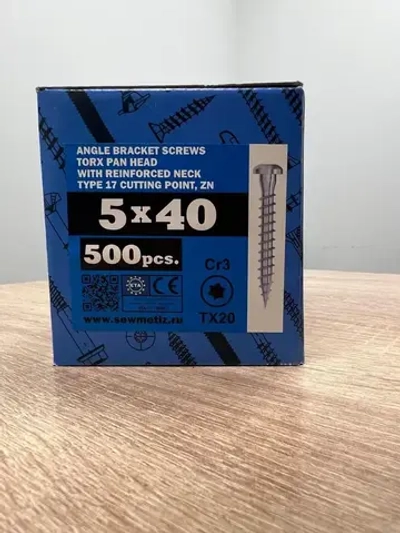 5х40 саморез для перфорированного крепежа (500шт), TX20