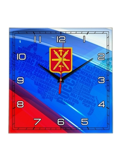Часы с флагом РФ и гербом города Тула 02 Декор для дома, подарок