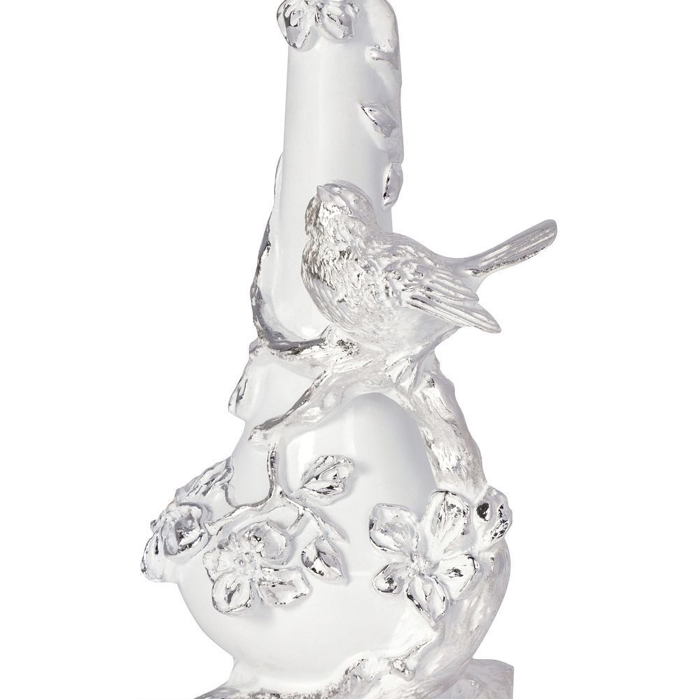 Настольная лампа Терра Белый с абажуром Тюссо Vatican (Ватикан) Сильвер