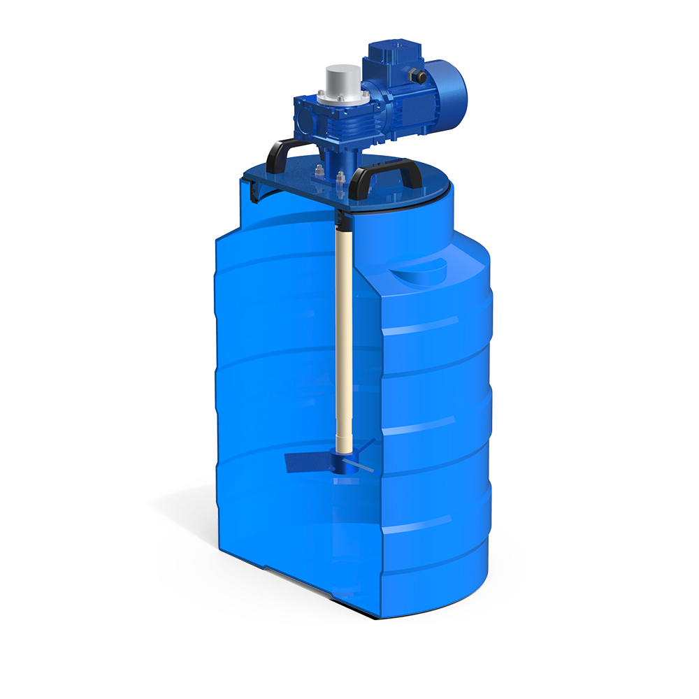 Ёмкость с лопастной мешалкой Полимер-Групп V 100 л. вертикальная (500x500x891см;) - арт.559193