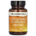 Dr. Mercola, липосомальный витамин D3, 125 мкг (5000 МЕ), 30 капсул