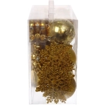 Набор ёлочных украшений «Wish» 6 см + 4 см (53 предмета), Золото