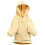 Кофта - толстовка для мелких пород собак «BRO Style», цвет молочный, р L (на флисе)