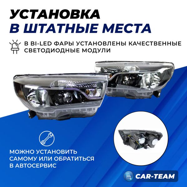 Фары Лада Веста передние с 2-мя Bi LED модулями