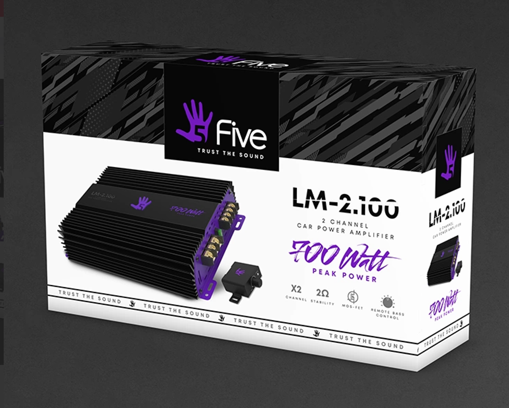 Усилитель автомобильный FIVE LM-2.100