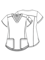 Топ медицинский женский Dickies DK730, серый, XL