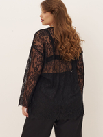 Лонгслив из кружева Черный