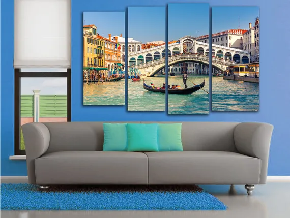 Модульная картина "Мост Риальто Венеция"