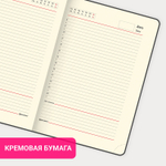 Ежедневник недатированный малый 100х150 мм А6 BRAUBERG "Status" под кожу 160 л. синий (3 штуки в упаковке)