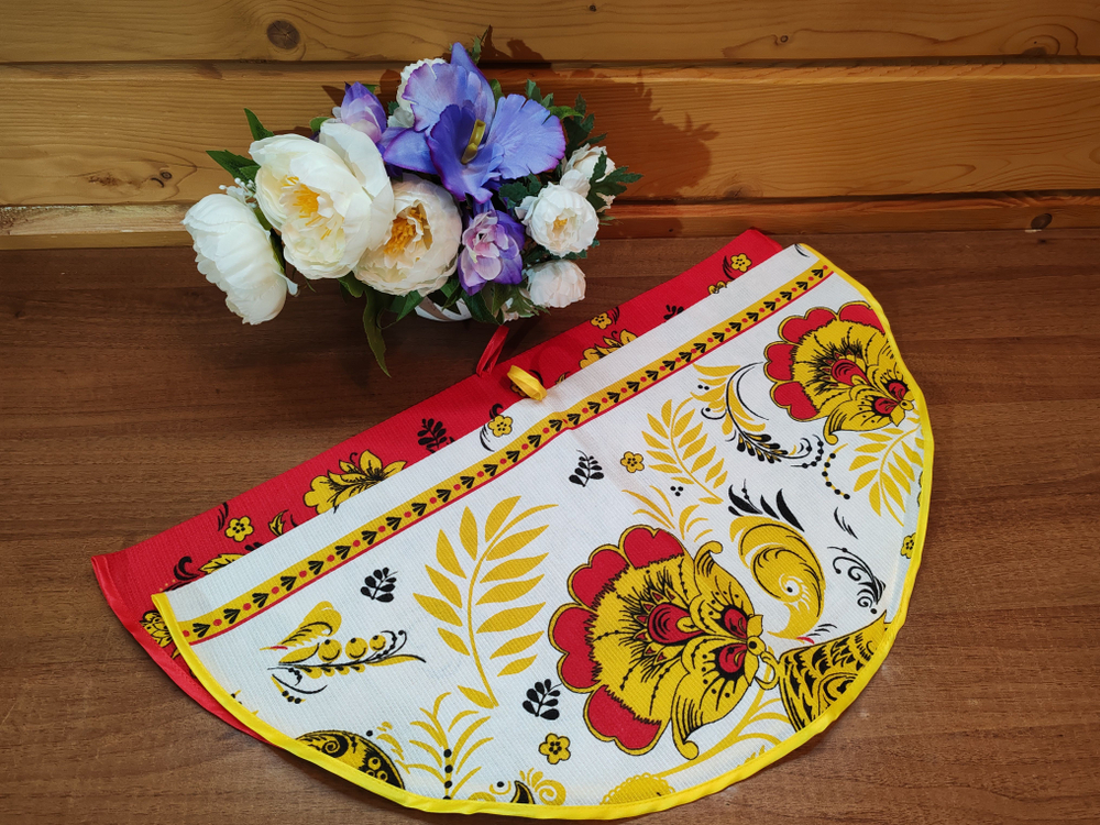 Полотенце кухонное, круглое, 2 шт, вафельное полотно