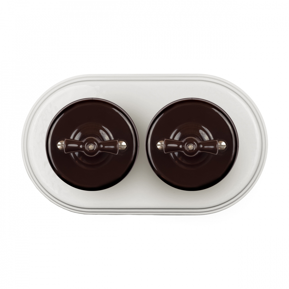 Рамка 2-х постовая, керамика, цвет белый BF2-620-01