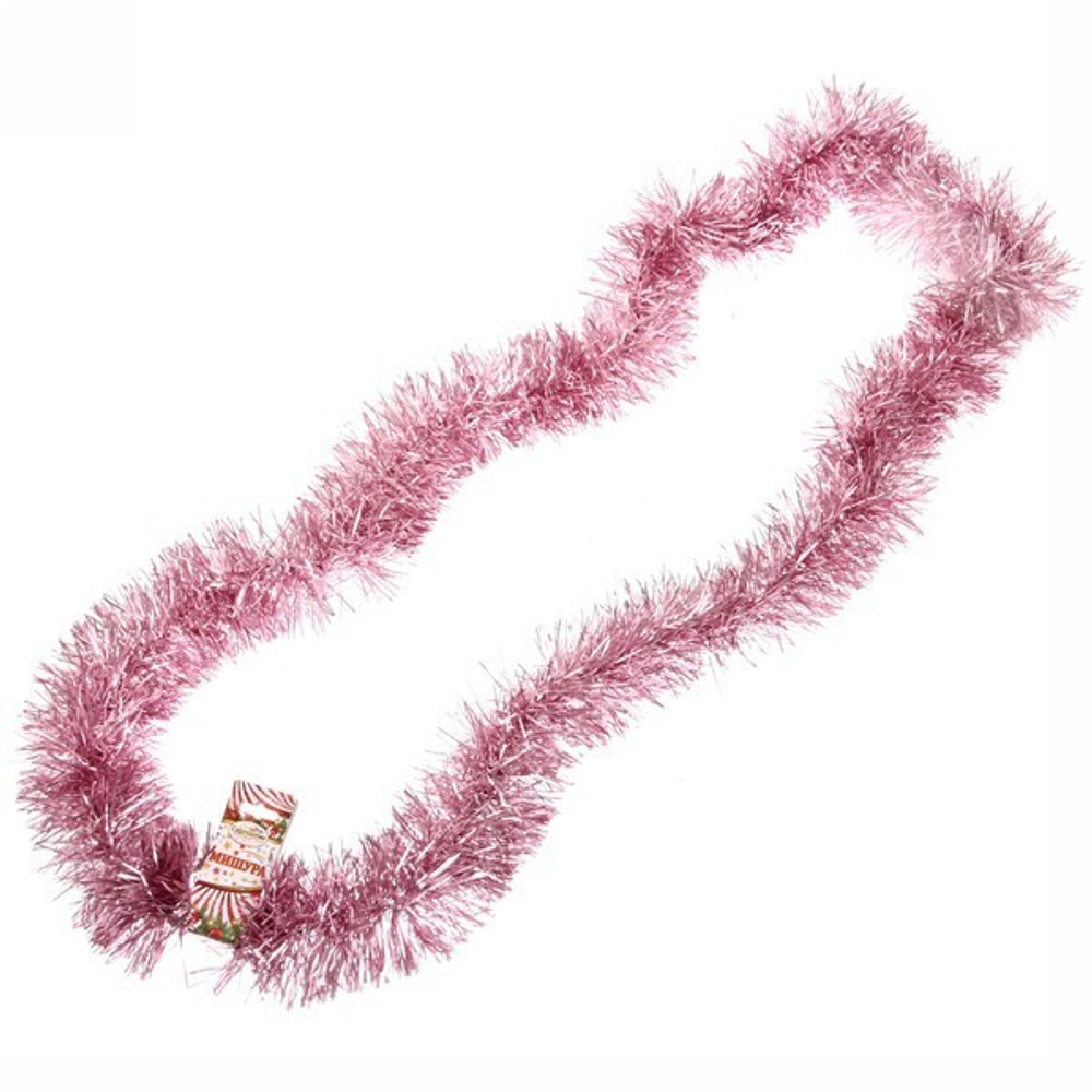 Мишура 2м 9см «Нежность» розовый