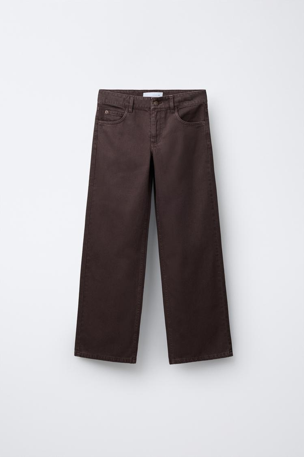 ZARA ДЖИНСЫ WIDE LEG, КОРИЧНЕВЫЙ