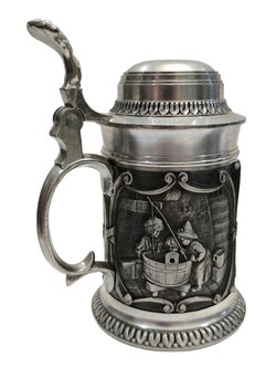 Пивная кружка с крышкой, орнаментом, Artina Zinn
