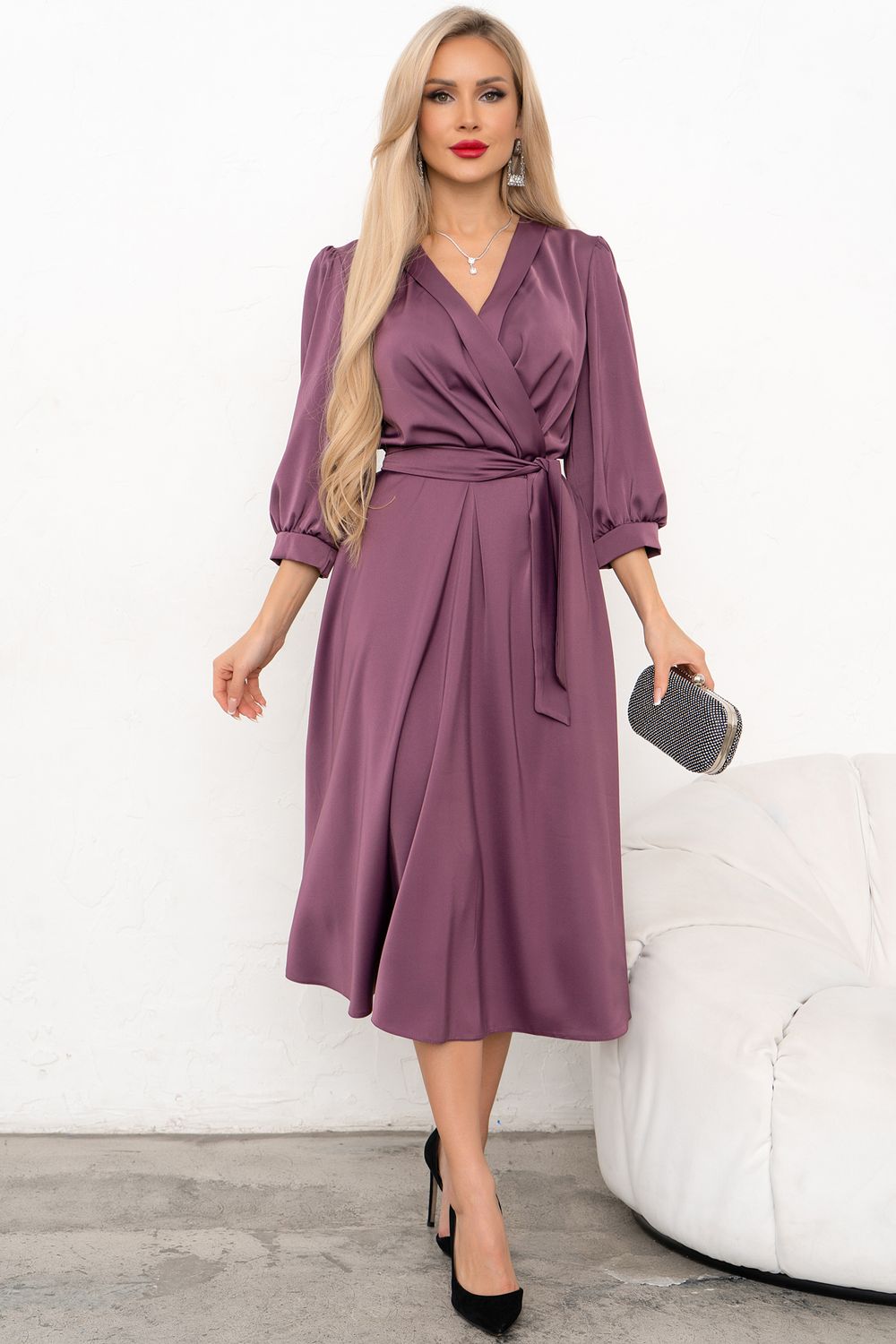Платье Аскания (сливовый)-52р-р Р11-1203/3 Nikol