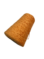 Пряжа на бобине 230г -100% натуральный шелк велюр (Италия) 100г-610м желто-оранжевый