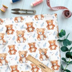 Ткань премиум интерлок толпа игрушечных медведей