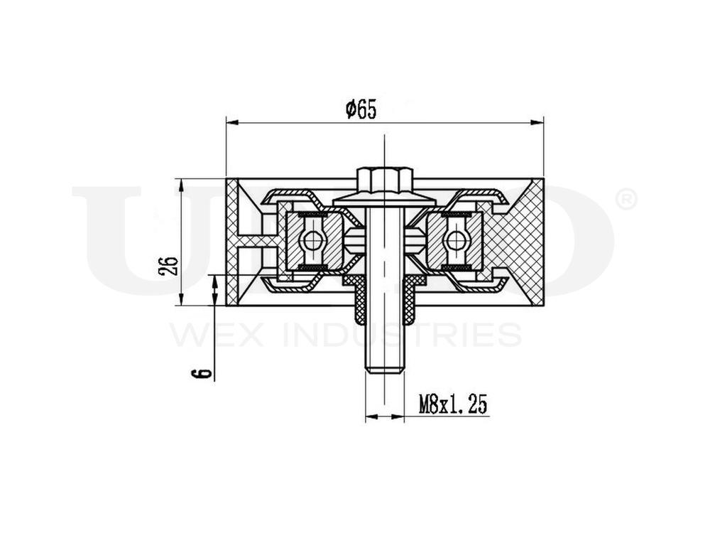 Ролик направляющий приводного ремня UNIO TNS-10230