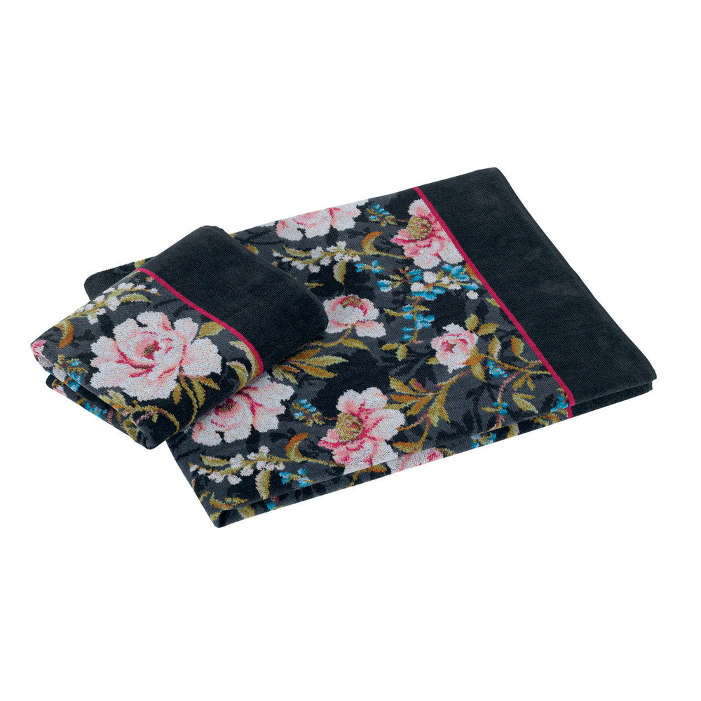 Полотенце 50x100 Feiler Coral Charm 213/135 graphit/cerise