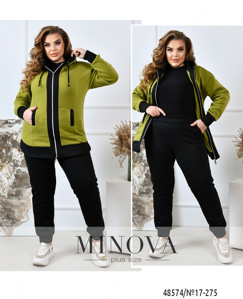 Костюм 17-275-черный-оливковый Minova