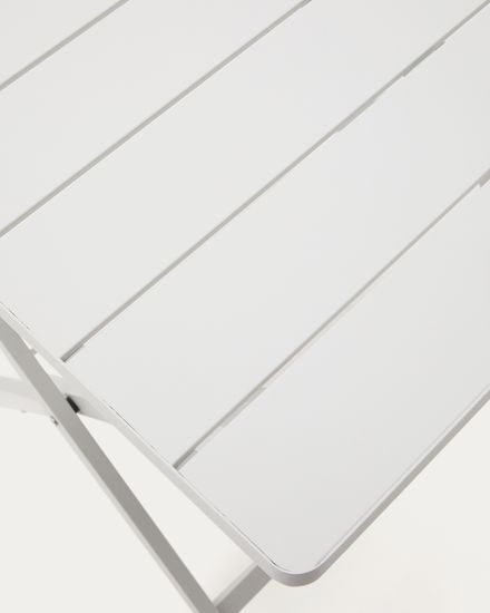 Стол садовый складной Torreta из алюминия с белой отделкой 70 x 70 см