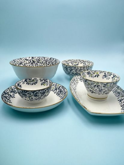 Блюдо овальное 30 см. "Япония" синий декор