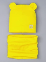 Шапка с ушками осенняя и снуд для детей